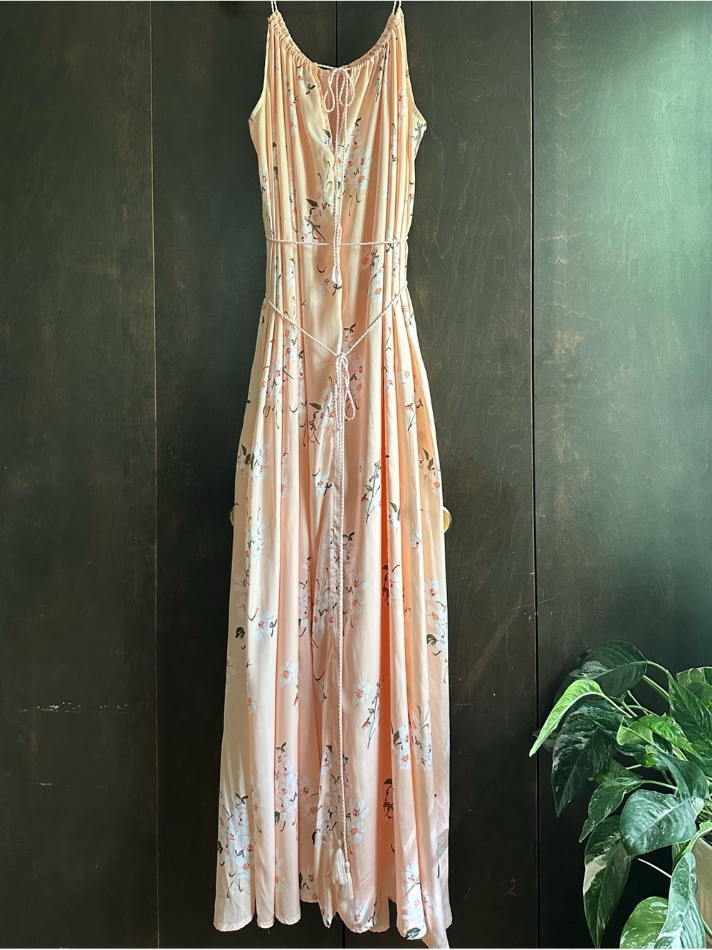 Abercrombie & Fitch Peach Floral Maxi Dress